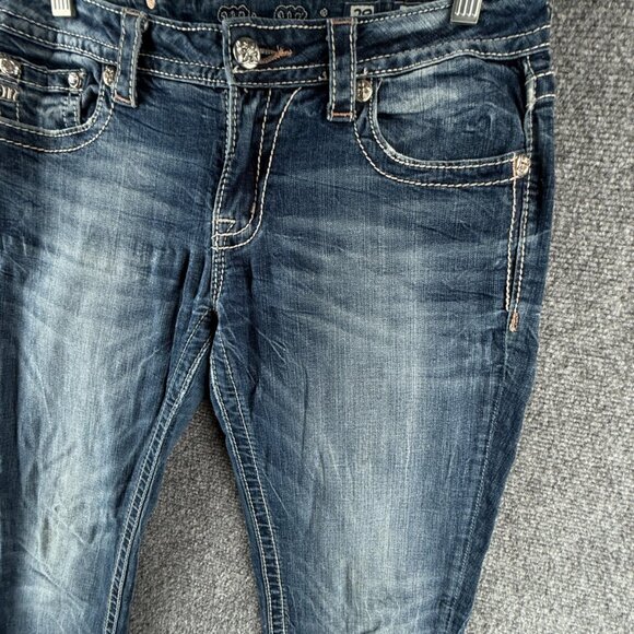 Miss Me Jeans Embellished Urban Blue Denim Women 29 Studded Bootcut ACTL 31X29 - Picture 4 of 16